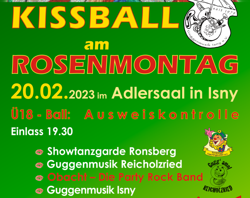 Start: Kartenvorverkauf – Kissball am Rosenmontag 20.02.23