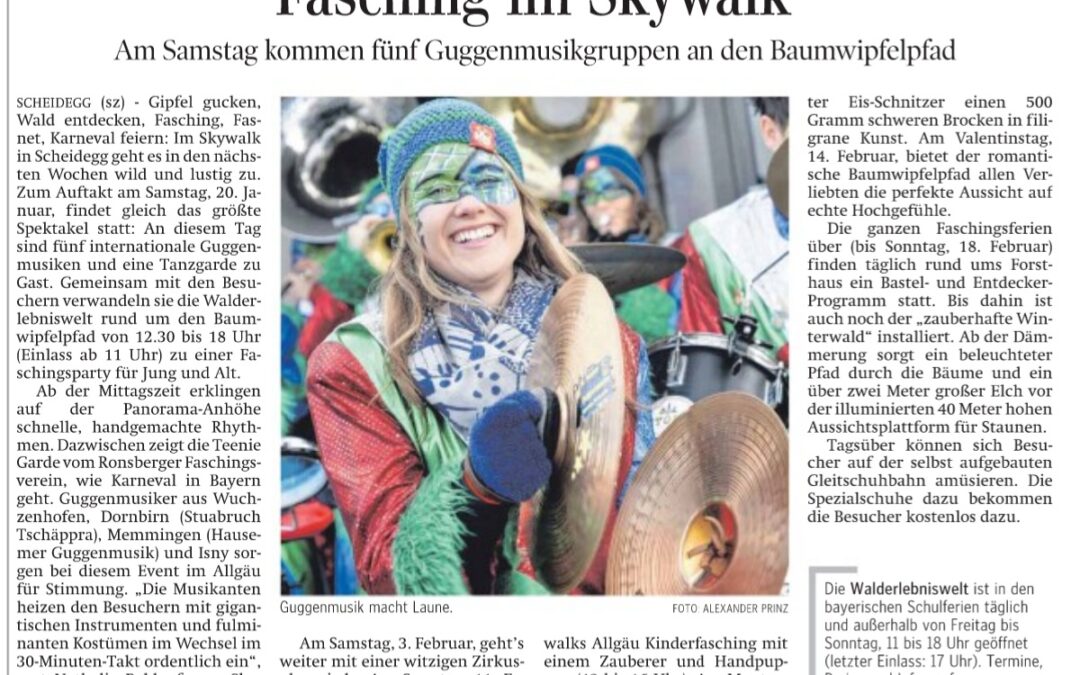 20. Januar 2024 – Fasching im Skywalk in Scheidegg