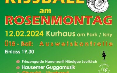 Kissball am Rosenmontag, den 12.02.2024 in Isny im Kurhaus
